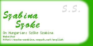 szabina szoke business card