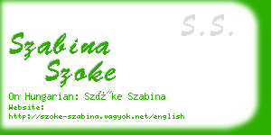 szabina szoke business card